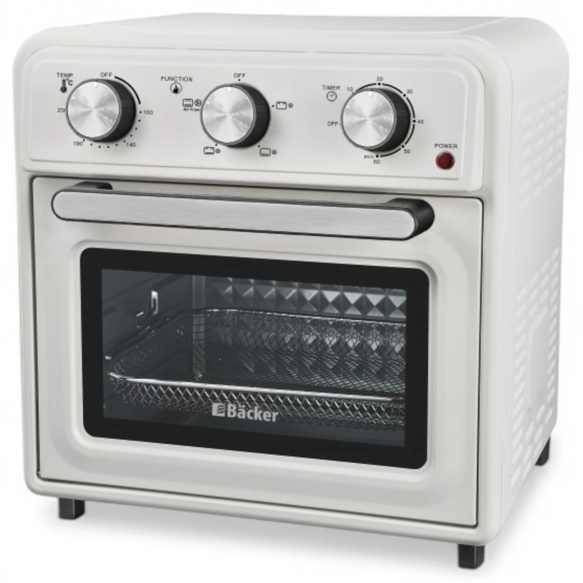 Backer BO20A AirFryer White Cuptor compact cu Air Fryer