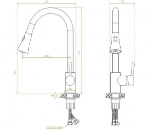  Backer DARU Granit Bej Кухонный кран Backer