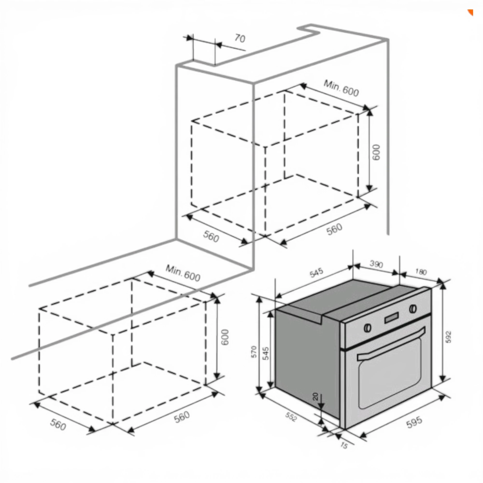 Cuptor încorporat electric Backer BIO65-785T FBL