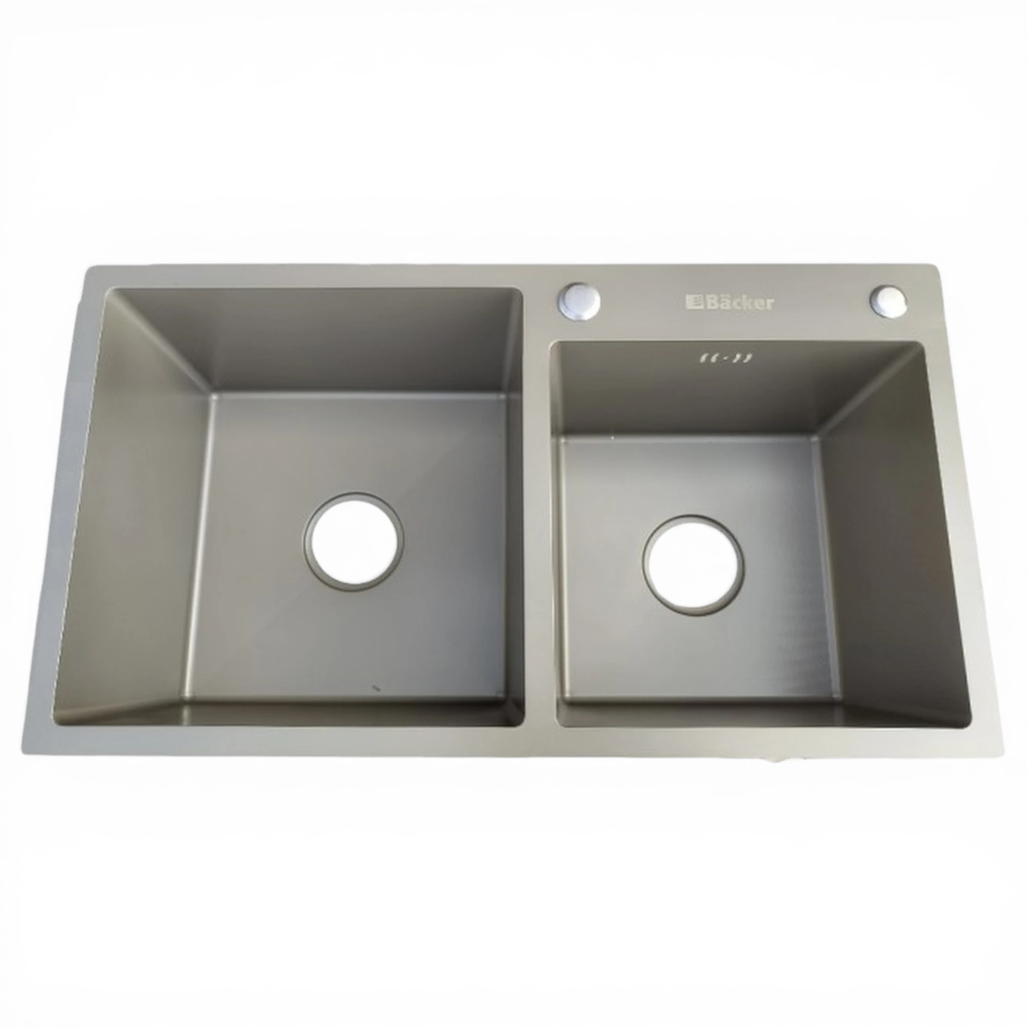  Backer Duo 750-41047 Titan Grey Backer PVD Кухонная мойка