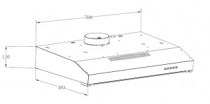 Backer LUNA 60 1M IX Backer Hota pentru bucatarie