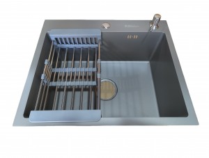  Backer Simple 550-450 TITAN GREY Backer PVD Кухонная мойка