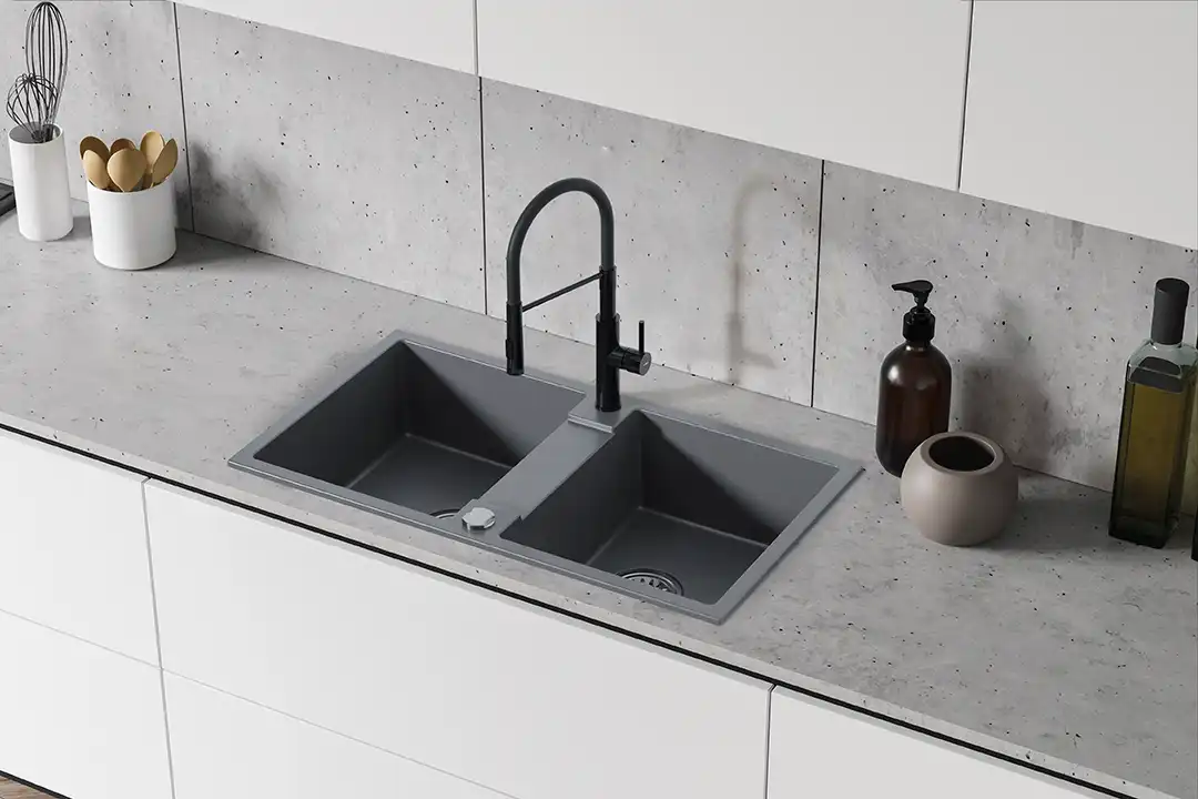  Backer NONA DUO GREY 800x440 Backer Кухонная мойка