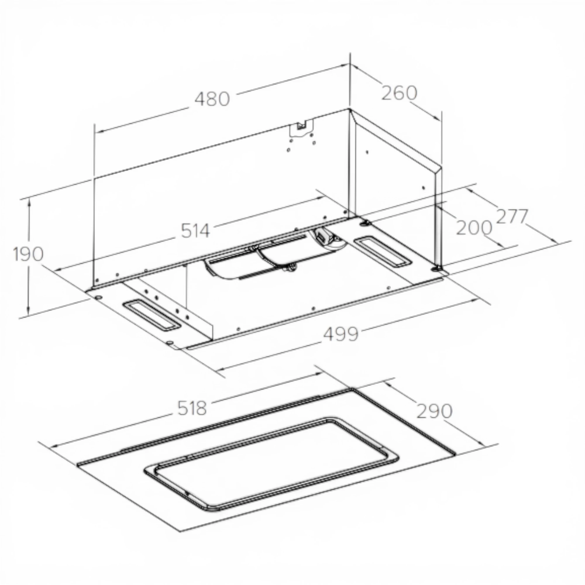 вытяжка полностью встраиваемая для кухни Backer XIGR SENSOR 750 (52) BL GL вытяжка полностью встраиваемая для кухни Backer XIGR SENSOR 750 (52) BL GL